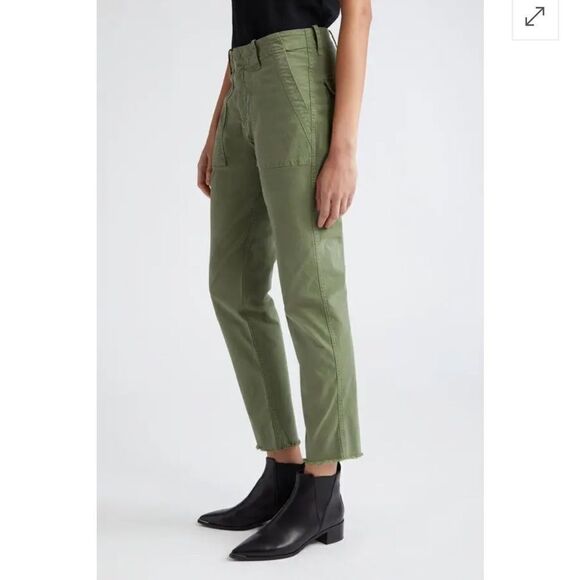 Nili Lotan Cropped Military Pants Olive Green - Picture 3 of 8